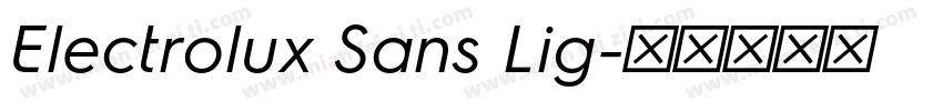 Electrolux Sans Lig字体转换